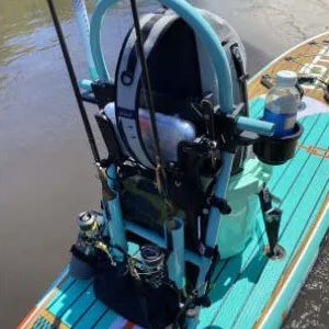 Accessories: cup holder, bait box, paddle holder