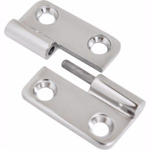 Stainless Steel Take-A-Part Hinge (Left) 1.465"L X 1.465"W