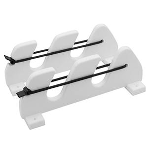 2 Rod Gunwale Mount Rod Holder With Bungee