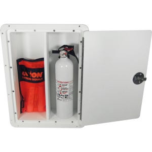 Double Fire Extinguisher Storage Box