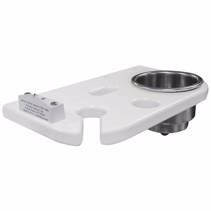 Fillet Table Tool/ Drink Holder with Integrated Knife Sharpener Fillet Table Tool/ Drink Holder with Integrated Knife Sharpener