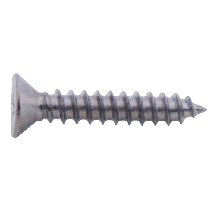 Chrome Plated Stainless Steel Screws - #8 Flat Head Chrome Plated Stainless Steel Screws - #8 Flat Head