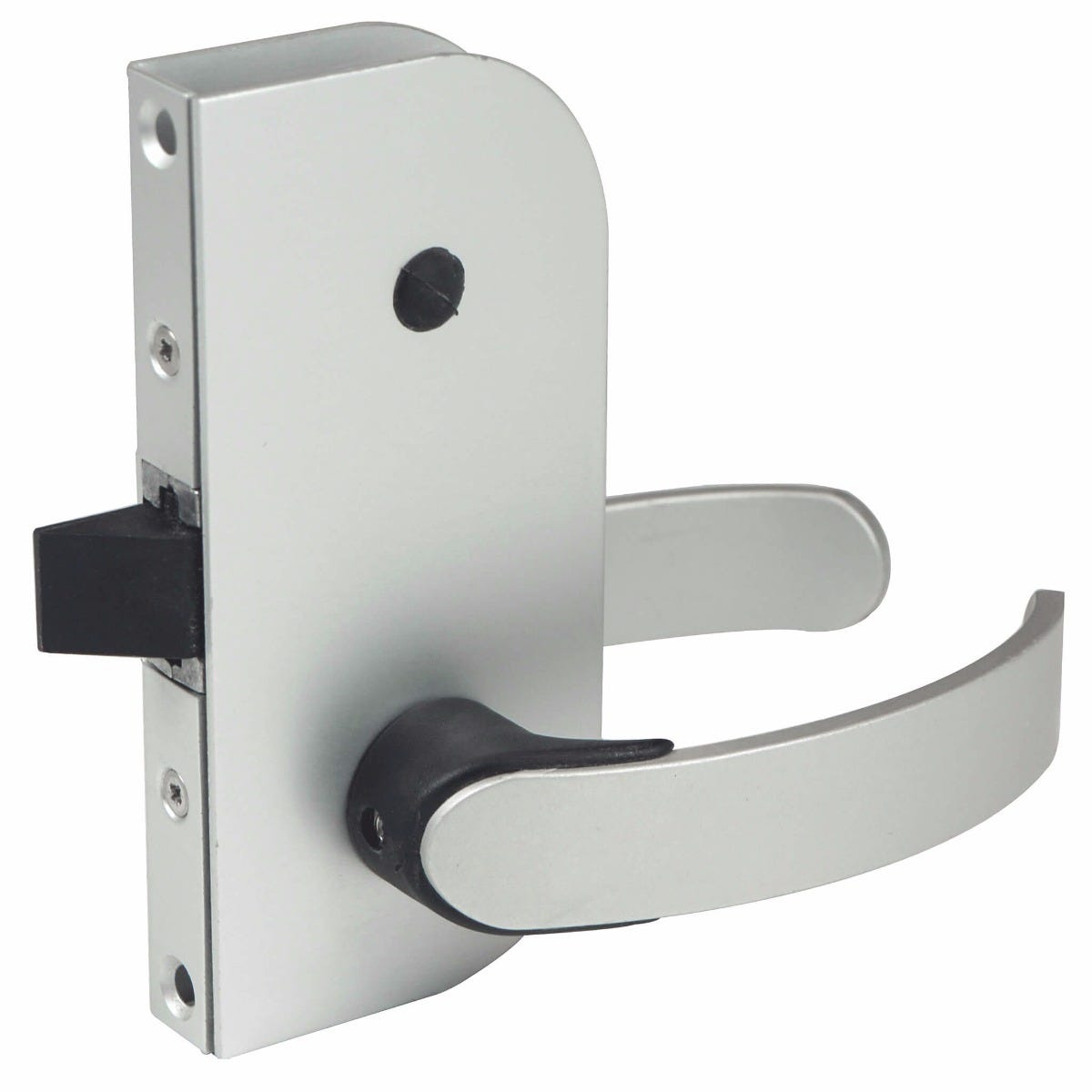 YIWMHE 1 Set Guard Latch Bolt and 4 Screws Sliding Door Lock Handle Zinc Alloy Door Latch Home Safety Chain Door Accessories Color : Silver 