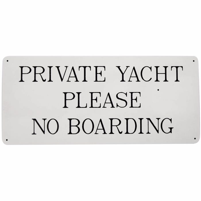 Private Yacht King Starboard Sign Private Yacht King Starboard Sign