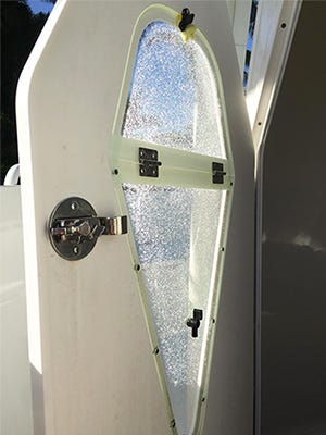 prolonged UV exposure or cleaning with ammonia-based products can cause crazing in acrylic