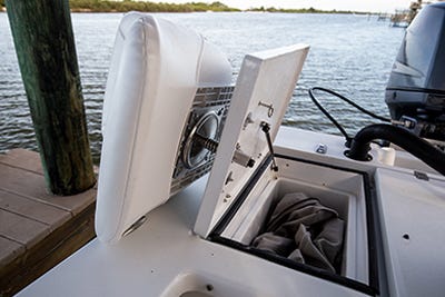 boat hatch being help up with gas shocks