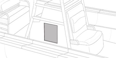 sketch of cutting the hole cutout to install an inset storage unit