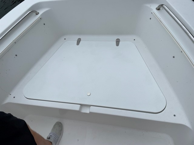 replacement starboard deck hatch on a bay boat
