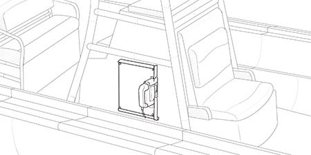 sketch of starting the drill holes to install inset storage unit