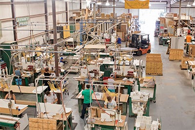 Teak Isle production floor