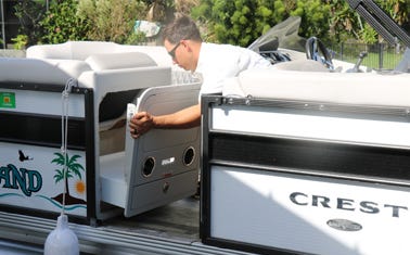 simply installation of the new drawer and table unit into the cutout of the old changing station