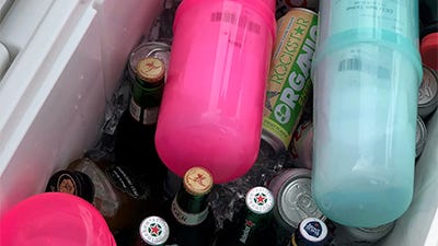 subsafe containers keeping sub sandwiches in a cooler while at the beach