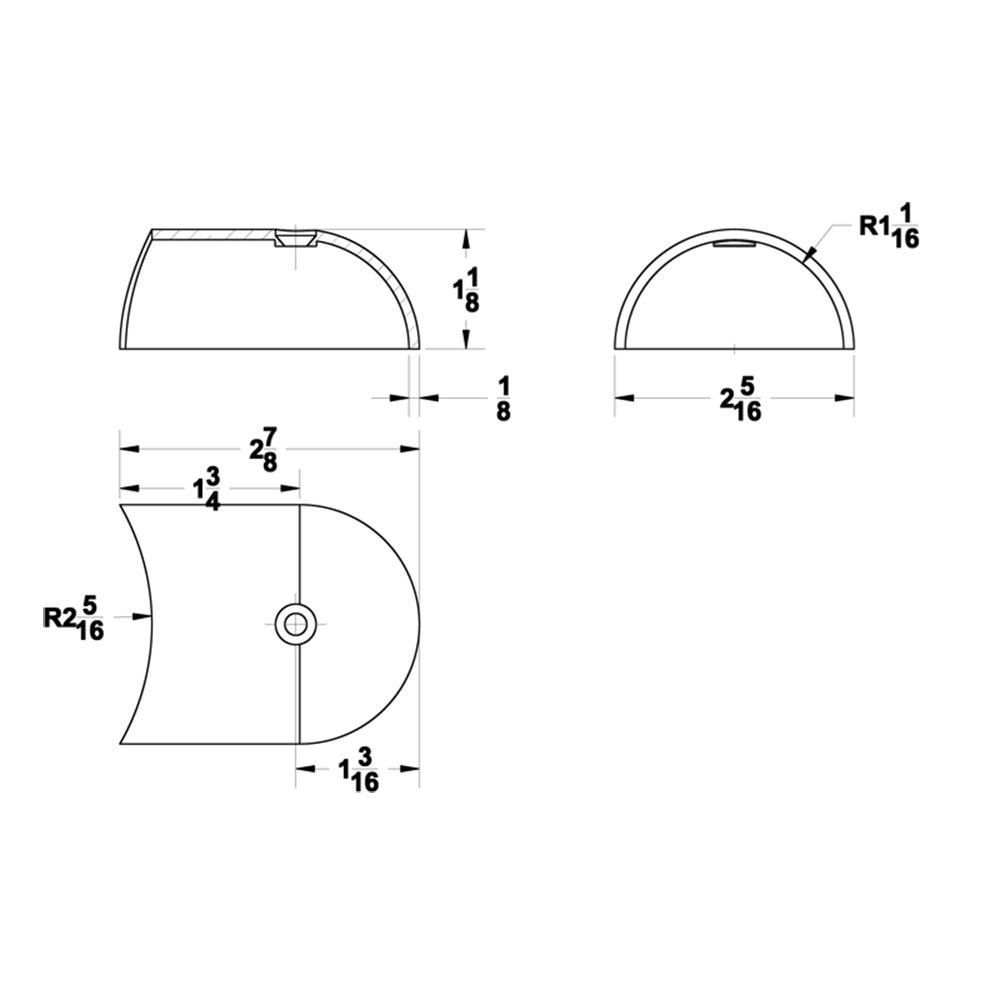 Orcas Marine 2 1/8″ Polished Stainless Steel Rub Rail End Cap 9036212 (Set  of 2) – Marine Surplus