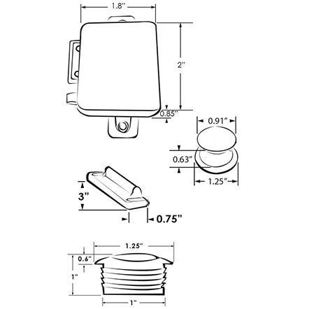 Davenport Cabinet Latch in Satin Nickel by Schoolhouse 119743