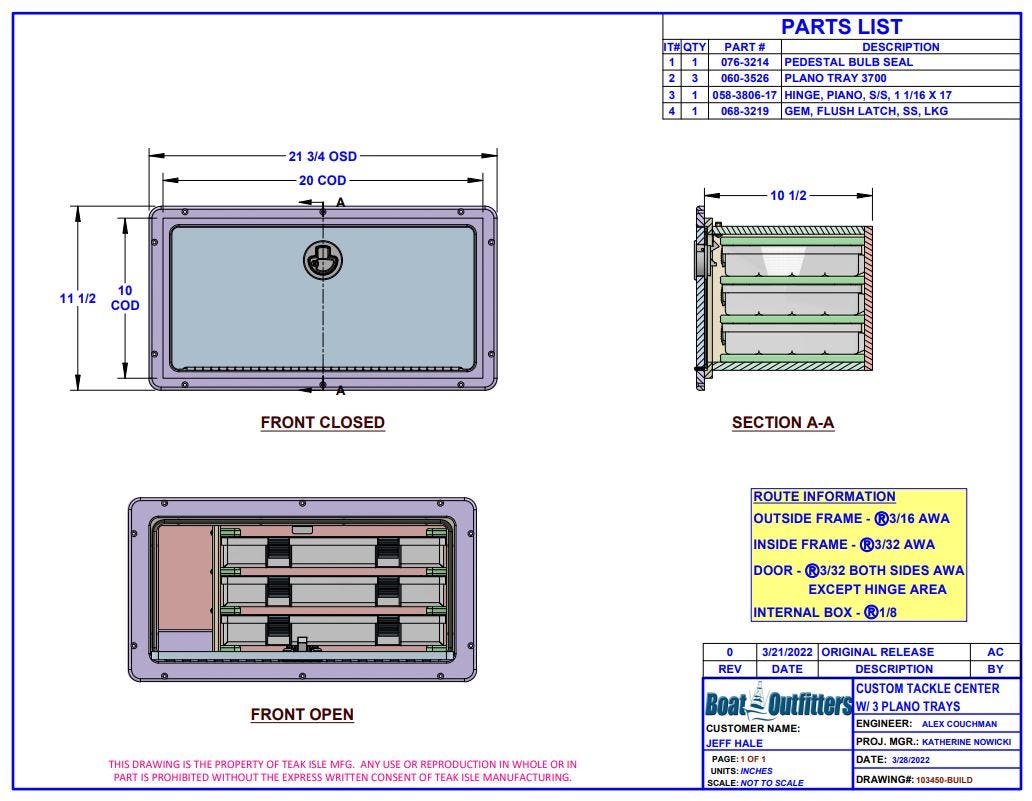 Tackle Center With 4 Plano Trays